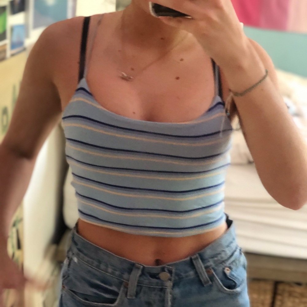 Pacsun blue story tank top.